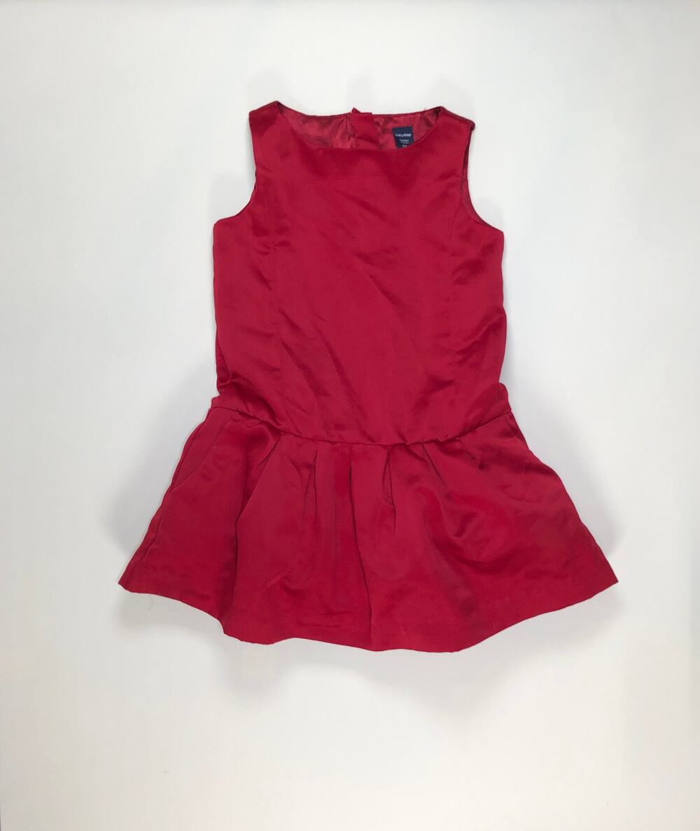 GAP RED SATIN GIRLS DRESS SIZE 2